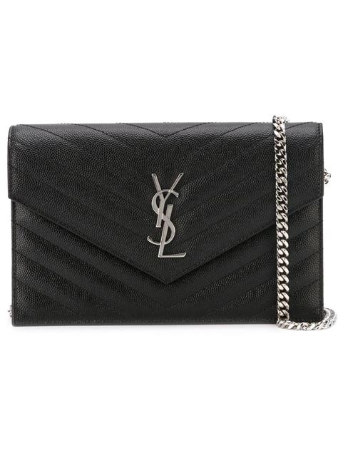 ysl quilted leather chain wallet|YSL envelope wallet on chain.